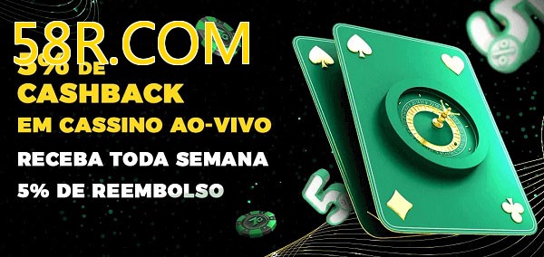 Promoções do cassino ao Vivo 58R.COM